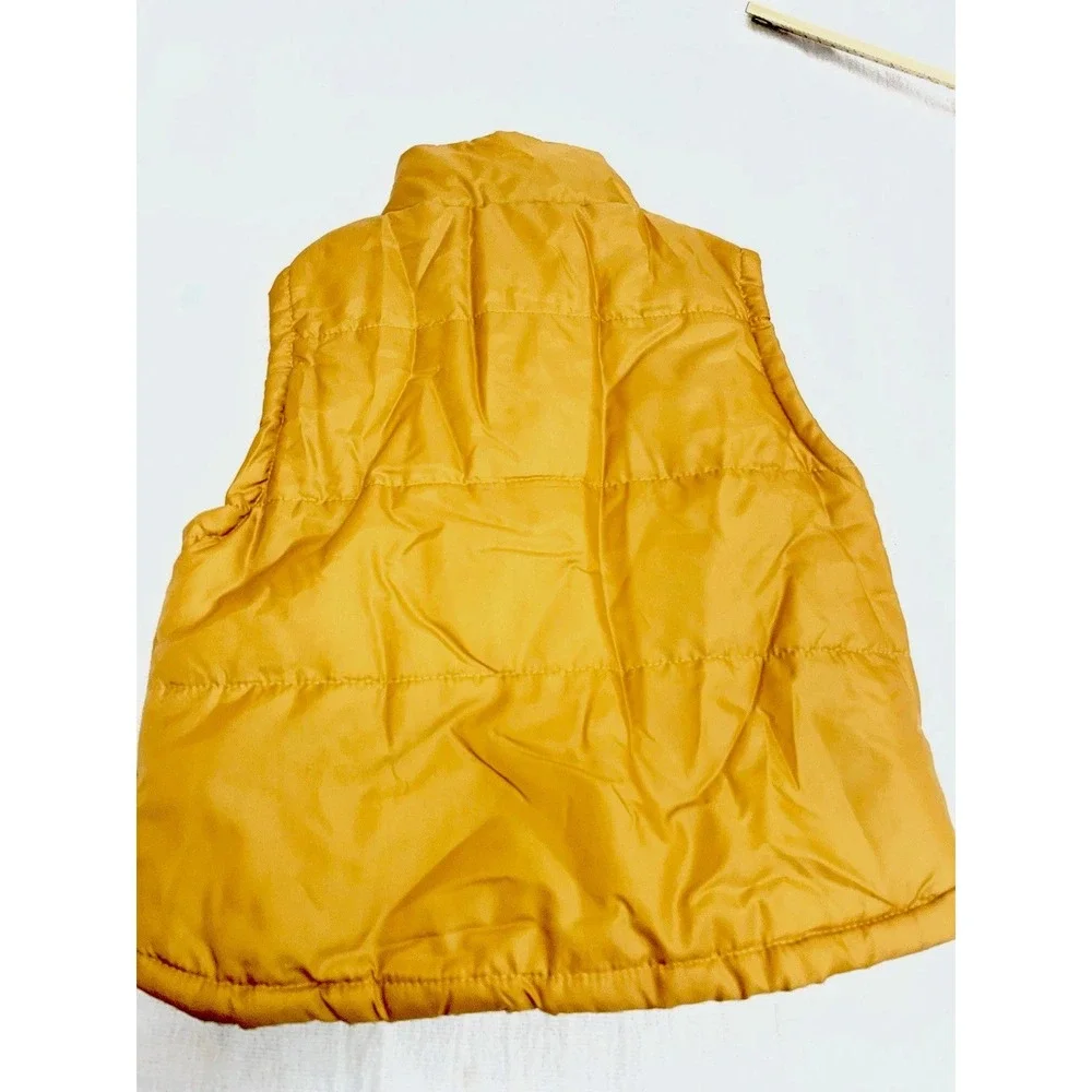 Calvin Klein Boys 2T Rugby‎ Style Puffer Vest Gold Outdoor Preppy Play Vtg